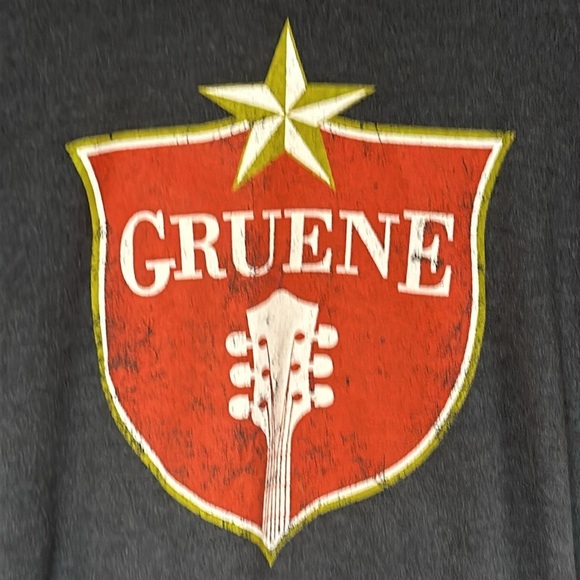 Gruene Texas Gray Distressed Graphic Short Sleeve Tee, M,  Country Music Lovers - Picture 2 of 5